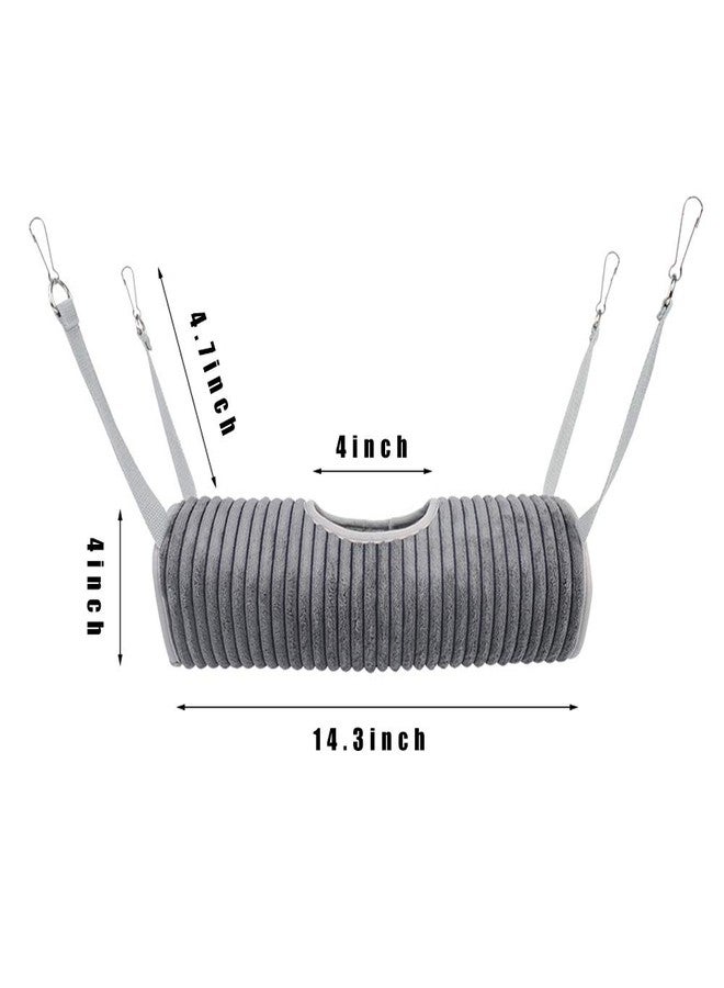 WOLEDOE Ferret Tunnel Hanging Hammock Bed, Small Animal Rats Squirrel Toy - Grey - Image 2